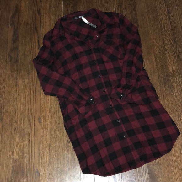 Kensie Tops - Kensie Plaid Tunic with pockets